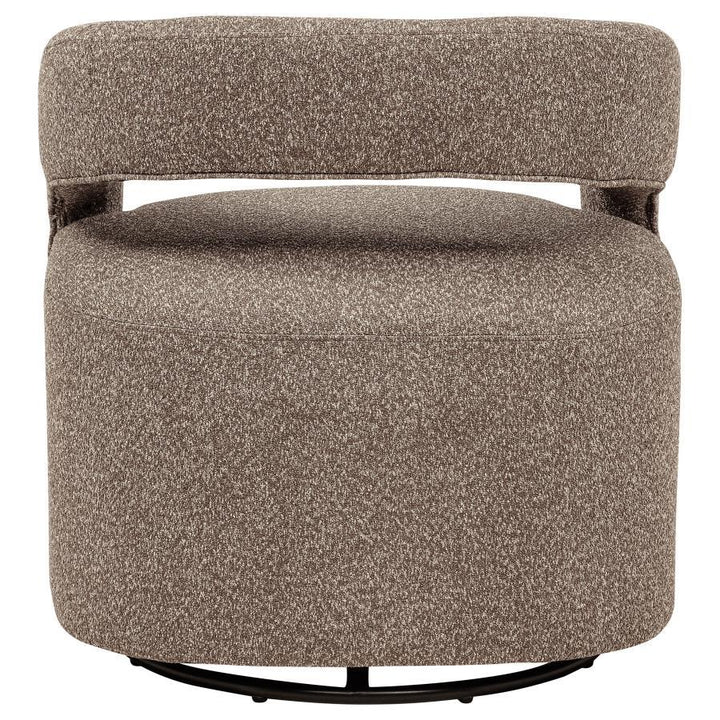 Westhill - Boucle Upholstered Swivel Accent Chair - Rocky Road Swivel Chair modern furniture Contempo Furniture