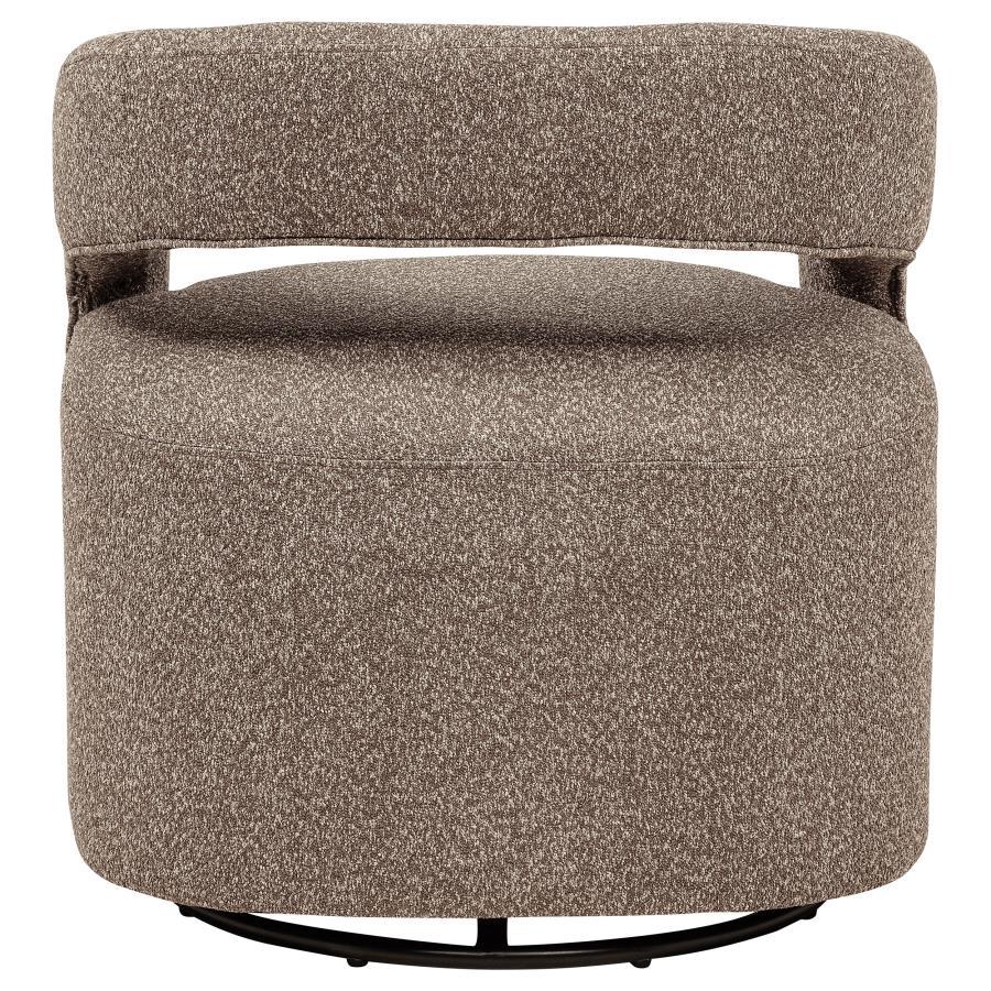 Westhill - Boucle Upholstered Swivel Accent Chair - Rocky Road Swivel Chair modern furniture Contempo Furniture
