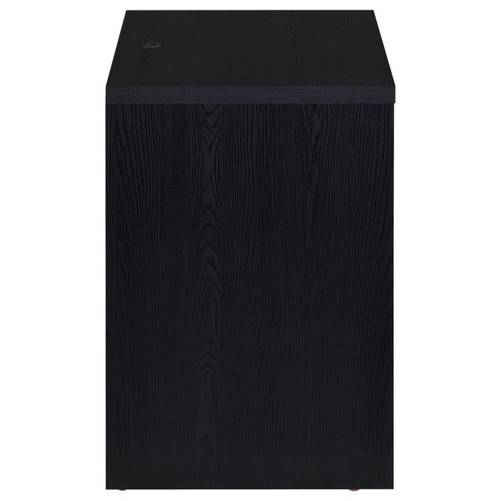 Westpark - 2 - Drawer Nightstand LED Lights And USB - Black Nightstand w/ Charging Station modern furniture Contempo Furniture