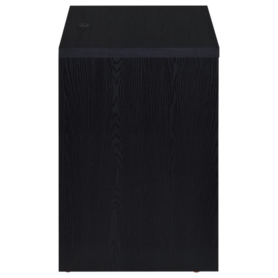 Westpark - 2 - Drawer Nightstand LED Lights And USB - Black Nightstand w/ Charging Station modern furniture Contempo Furniture