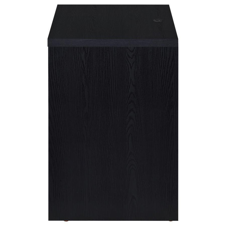 Westpark - 2 - Drawer Nightstand LED Lights And USB - Black Nightstand w/ Charging Station modern furniture Contempo Furniture