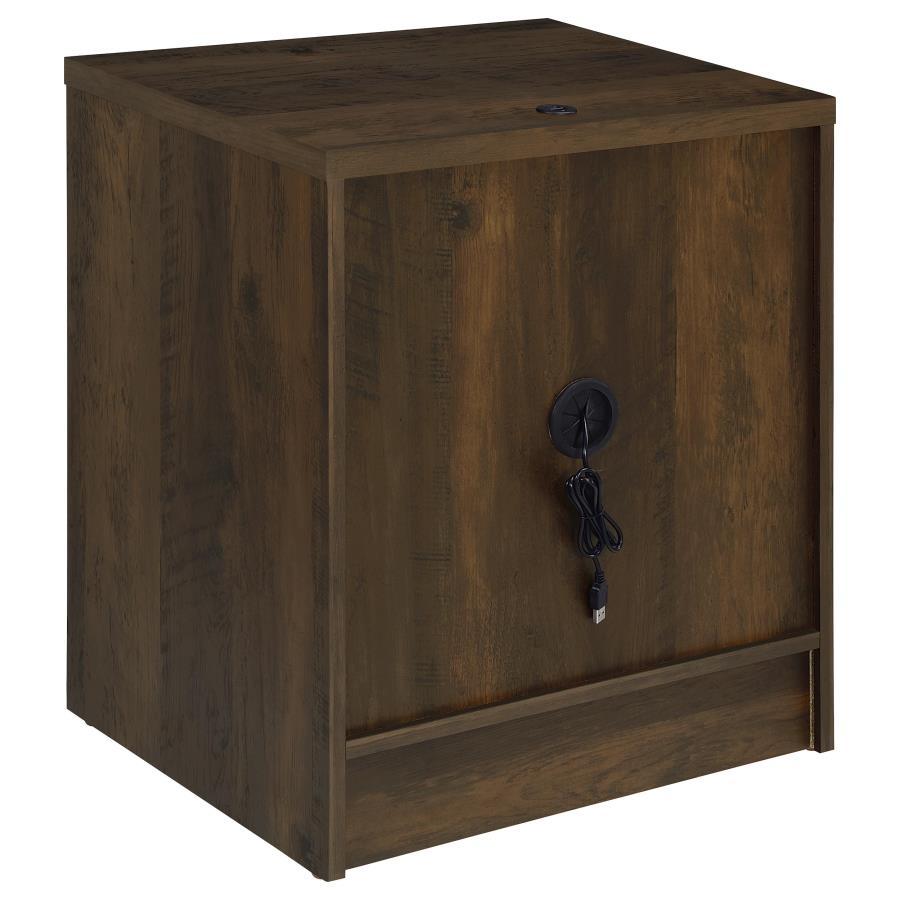 Westpark - 2 - Drawer Nightstand LED Lights And USB - Dark Pine Nightstand w/ Charging Station modern furniture Contempo Furniture