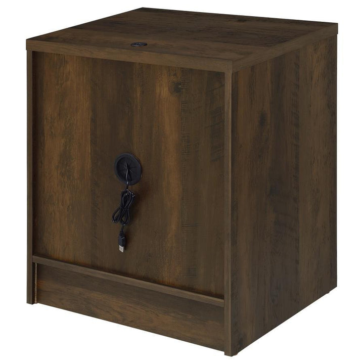 Westpark - 2 - Drawer Nightstand LED Lights And USB - Dark Pine Nightstand w/ Charging Station modern furniture Contempo Furniture