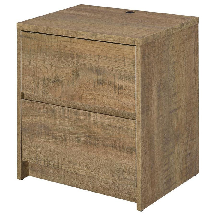 Westpark - 2 - Drawer Nightstand LED Lights And USB - Mango Nightstand w/ Charging Station modern furniture Contempo Furniture