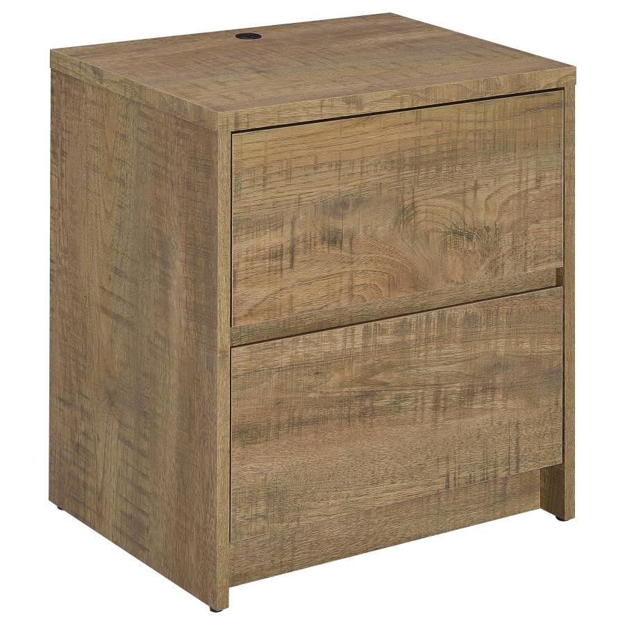 Westpark - 2 - Drawer Nightstand LED Lights And USB - Mango Nightstand w/ Charging Station modern furniture Contempo Furniture