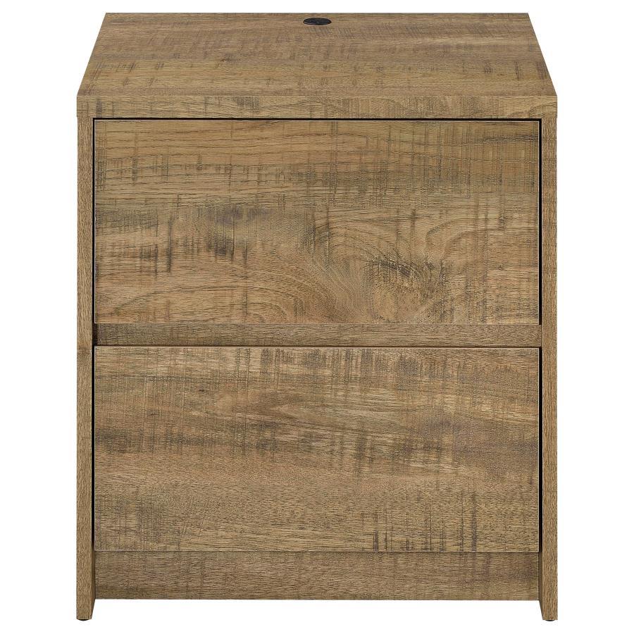 Westpark - 2 - Drawer Nightstand LED Lights And USB - Mango Nightstand w/ Charging Station modern furniture Contempo Furniture