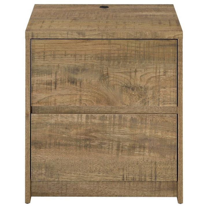 Westpark - 2 - Drawer Nightstand LED Lights And USB - Mango Nightstand w/ Charging Station modern furniture Contempo Furniture