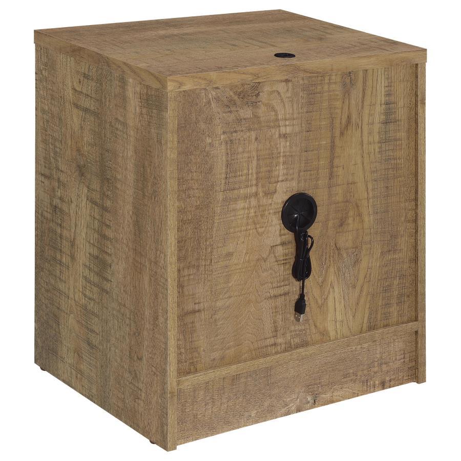 Westpark - 2 - Drawer Nightstand LED Lights And USB - Mango Nightstand w/ Charging Station modern furniture Contempo Furniture