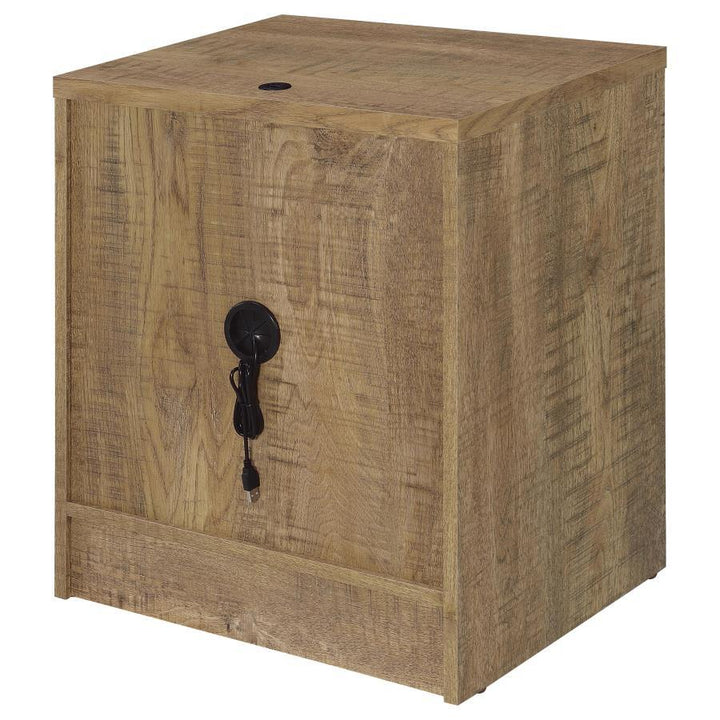 Westpark - 2 - Drawer Nightstand LED Lights And USB - Mango Nightstand w/ Charging Station modern furniture Contempo Furniture