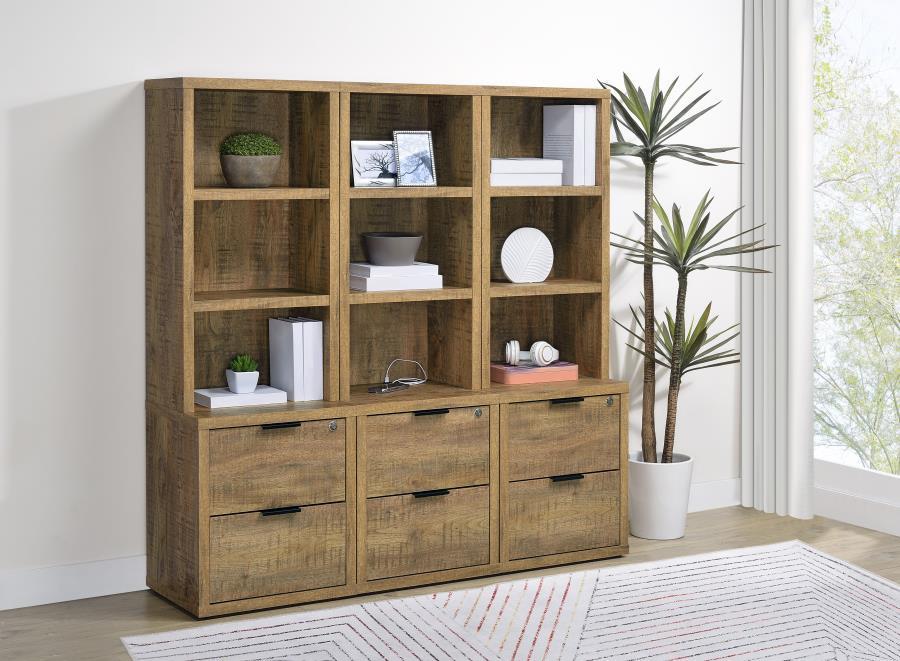 Westpark - 3 Piece Wall Unit Bookcase Set With USB - Mango Standard Bookcase modern furniture Contempo Furniture