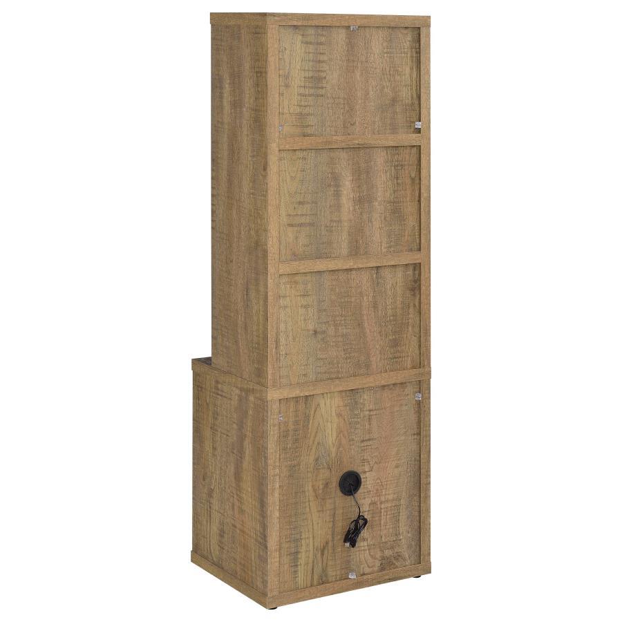 Westpark - 3 - Shelf Bookcase USB And Lockable Drawer - Mango Standard Bookcase modern furniture Contempo Furniture