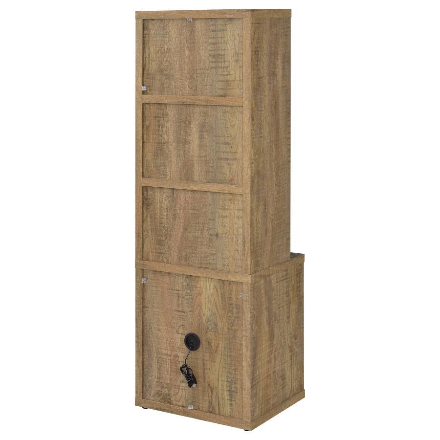 Westpark - 3 - Shelf Bookcase USB And Lockable Drawer - Mango Standard Bookcase modern furniture Contempo Furniture