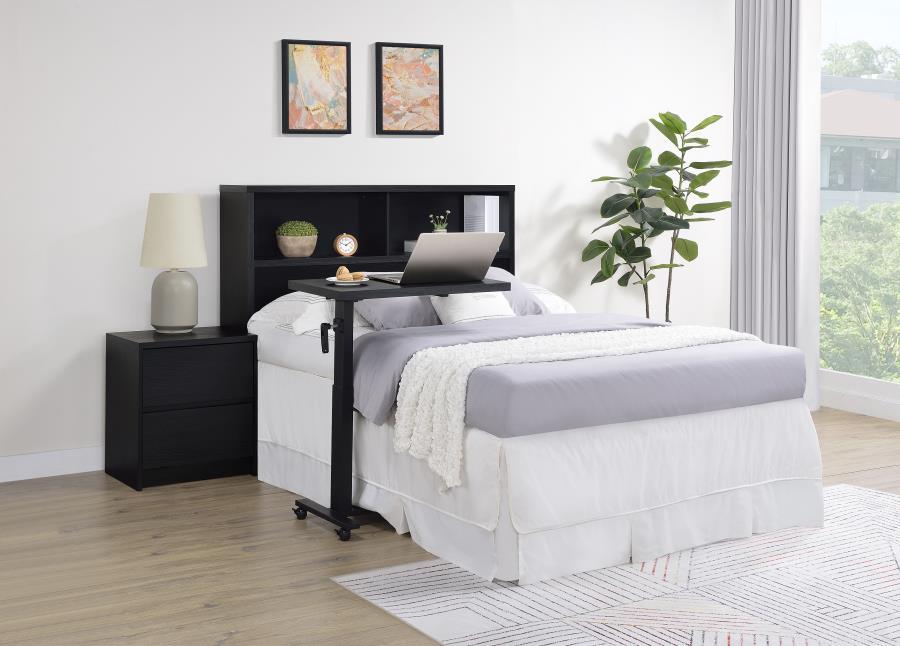 Westpark - Full Bookcase Headboard - Black Bookcase HeadBoard modern furniture Contempo Furniture