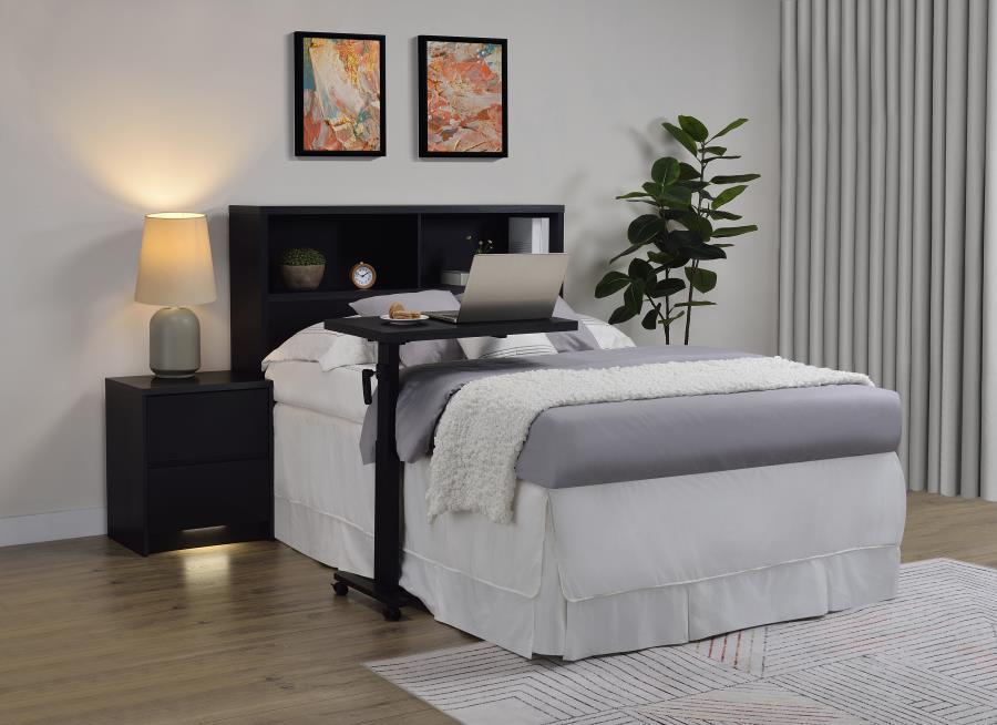 Westpark - Full Bookcase Headboard - Black Bookcase HeadBoard modern furniture Contempo Furniture