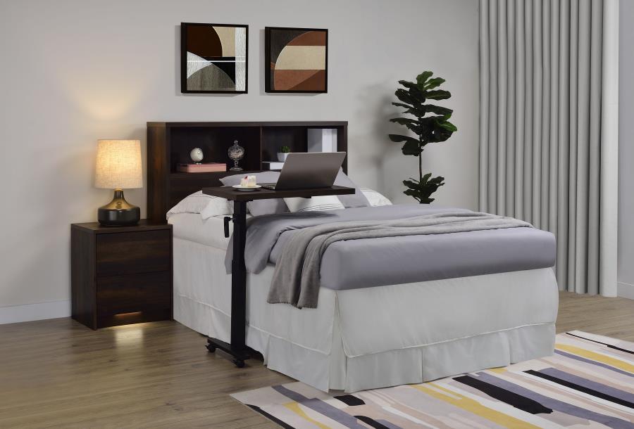 Westpark - Full Bookcase Headboard - Dark Pine Bookcase HeadBoard modern furniture Contempo Furniture