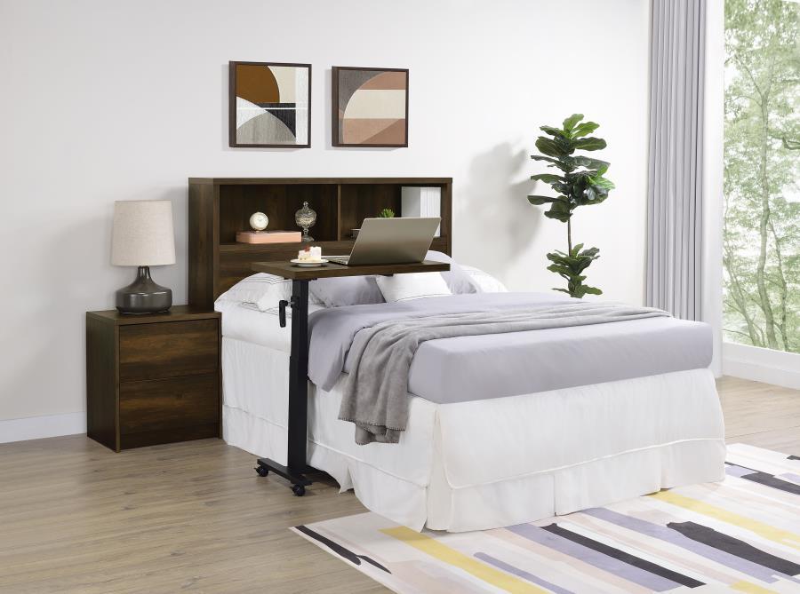 Westpark - Full Bookcase Headboard - Dark Pine Bookcase HeadBoard modern furniture Contempo Furniture