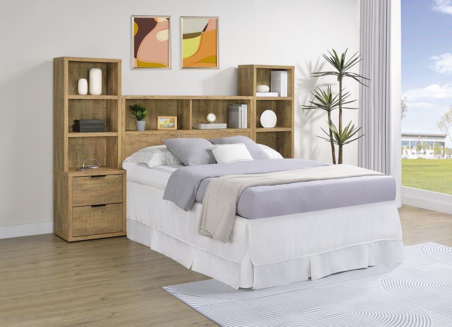 Westpark - Full Bookcase Headboard - Mango Bookcase HeadBoard modern furniture Contempo Furniture