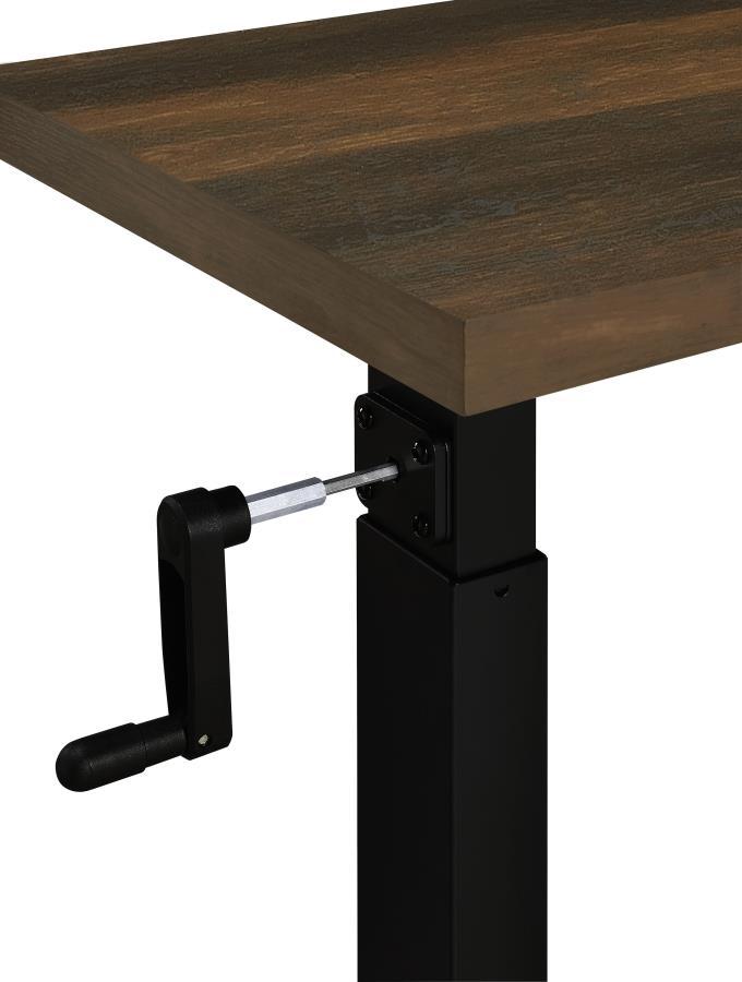 Westpark - Height Adjustable Mobile Bedroom C - Table - Dark Pine Accent Table modern furniture Contempo Furniture