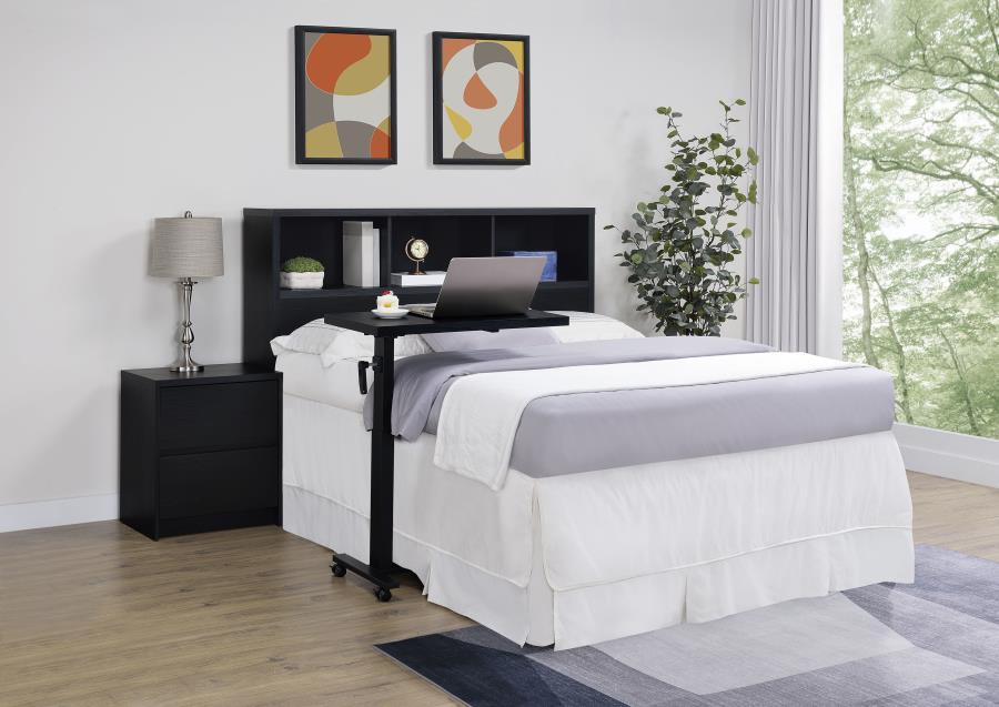 Westpark - Queen Bookcase Headboard - Black Bookcase HeadBoard modern furniture Contempo Furniture