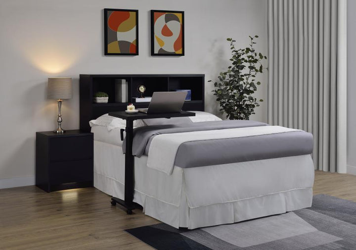 Westpark - Queen Bookcase Headboard - Black Bookcase HeadBoard modern furniture Contempo Furniture