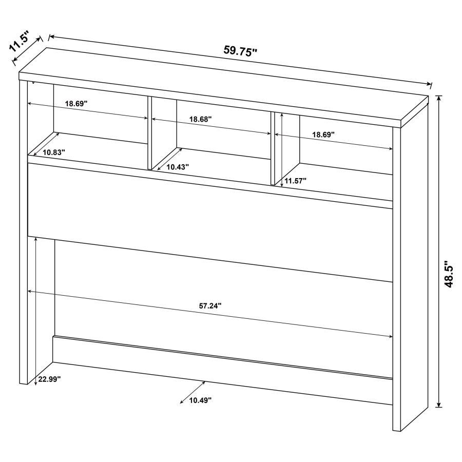 Westpark - Queen Bookcase Headboard - Mango Bookcase HeadBoard modern furniture Contempo Furniture