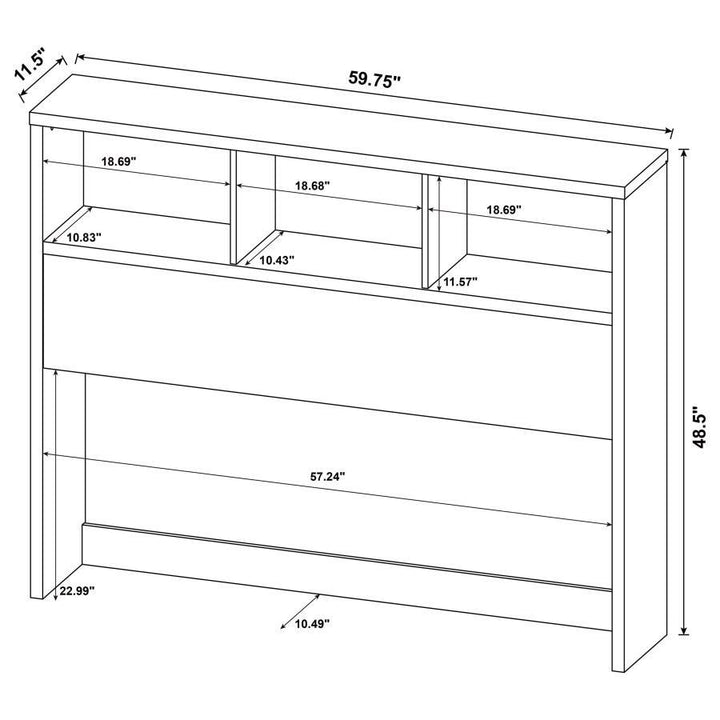 Westpark - Queen Bookcase Headboard - Mango Bookcase HeadBoard modern furniture Contempo Furniture