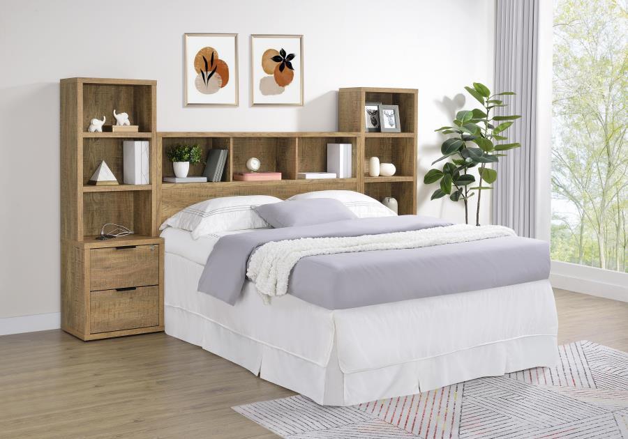 Westpark - Queen Bookcase Headboard - Mango Bookcase HeadBoard modern furniture Contempo Furniture