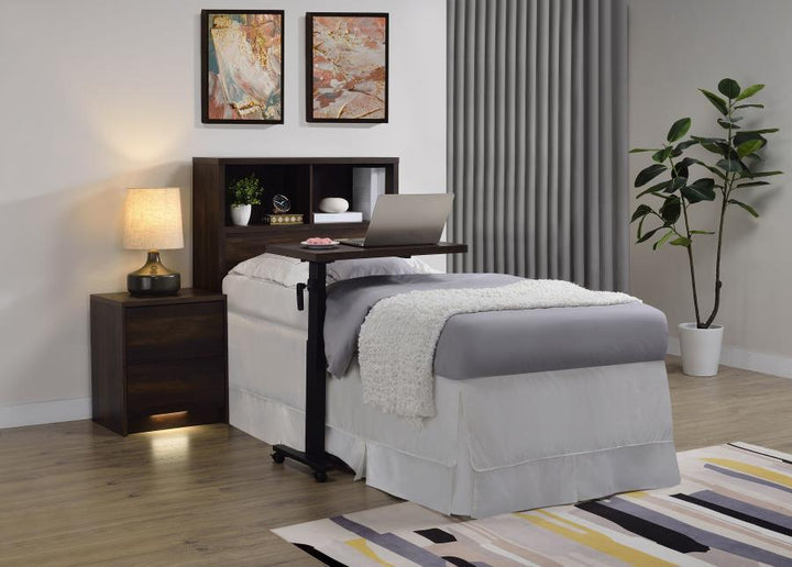 Westpark - Twin Bookcase Headboard - Dark Pine Bookcase HeadBoard modern furniture Contempo Furniture