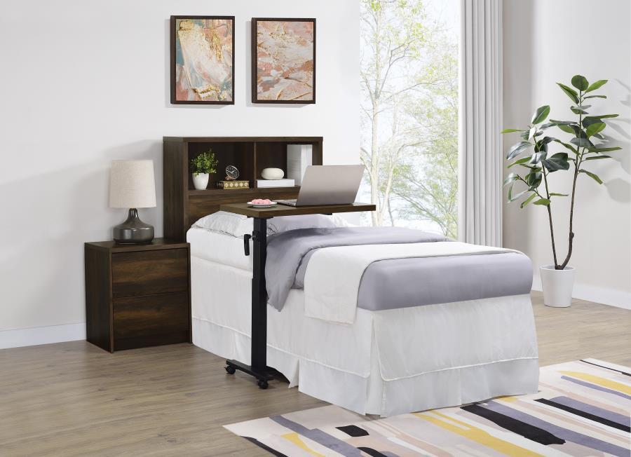Westpark - Twin Bookcase Headboard - Dark Pine Bookcase HeadBoard modern furniture Contempo Furniture