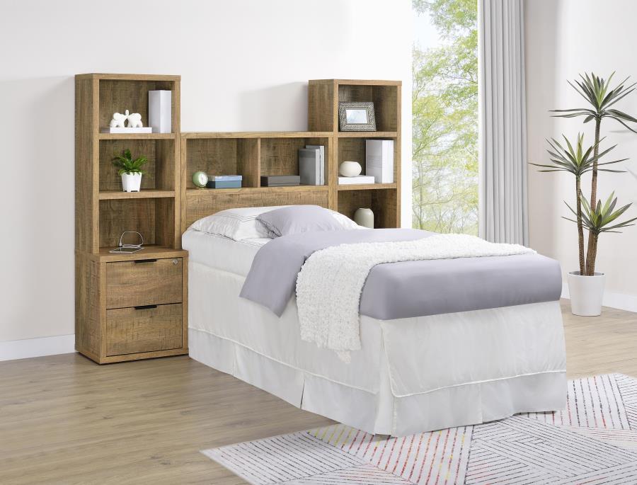 Westpark - Twin Bookcase Headboard - Mango Bookcase HeadBoard modern furniture Contempo Furniture