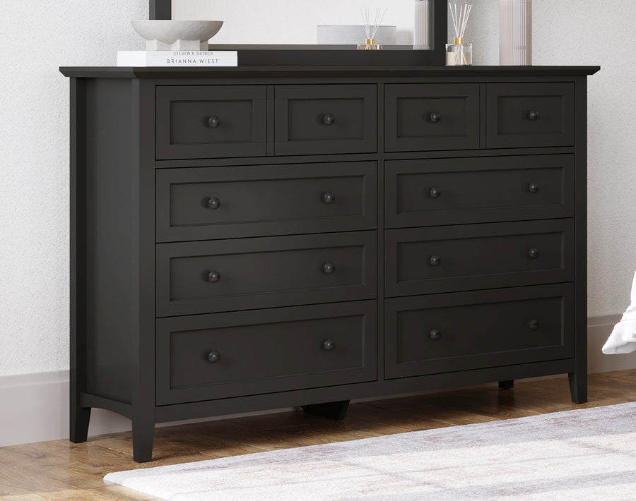Modus Furniture PNRB82A Grace Eight Drawer Dresser in Raven Black (2024)