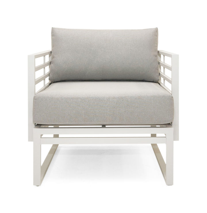 Wharf - Outdoor Light Grey and White Sofa Set