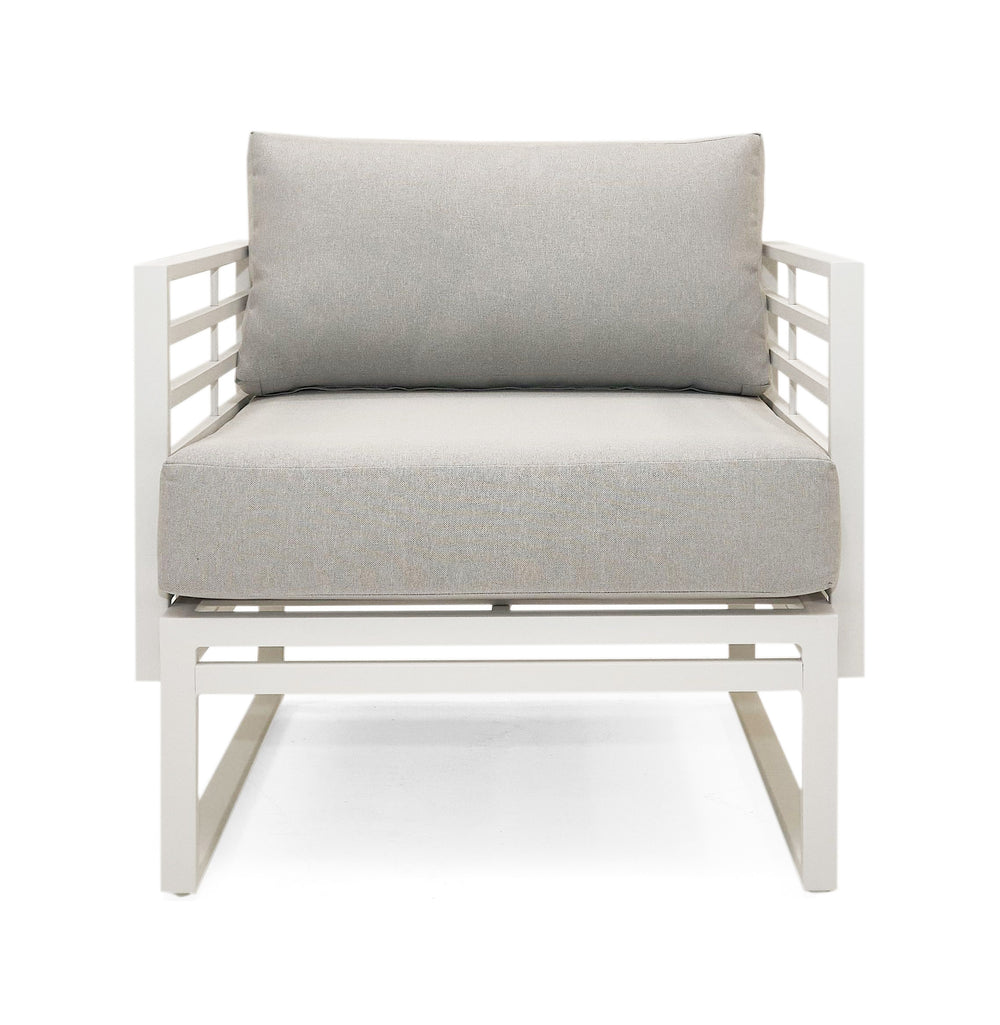 Wharf - Outdoor Light Grey and White Sofa Set