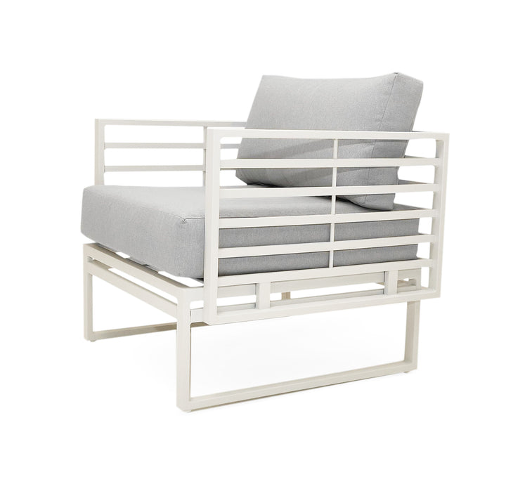 Wharf - Outdoor Light Grey and White Sofa Set
