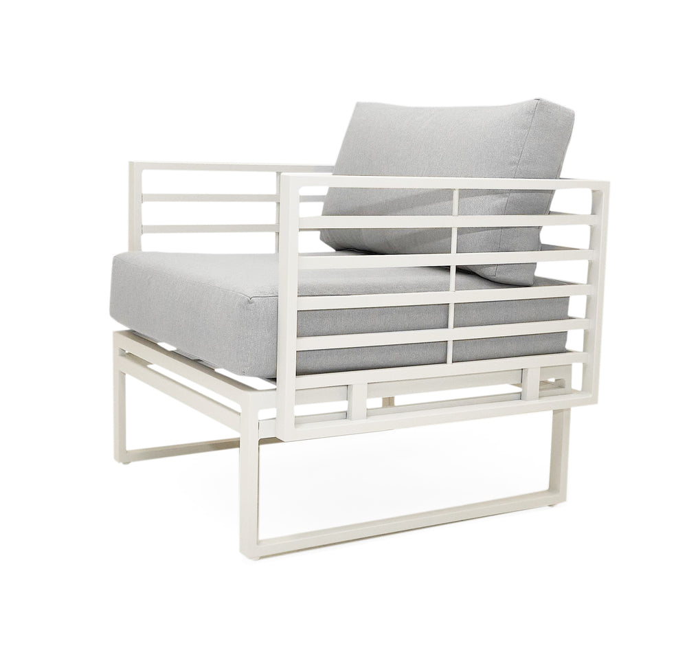 Wharf - Outdoor Light Grey and White Sofa Set