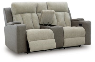 WhipLash Power Reclining Loveseat with Console - Dark Gray Reclining Loveseat modern furniture Contempo Furniture