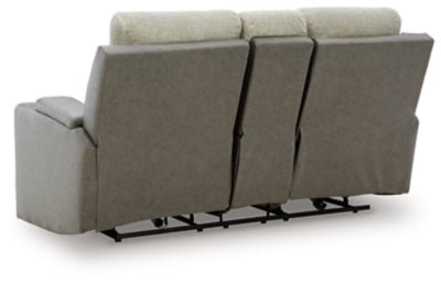 WhipLash Power Reclining Loveseat with Console - Dark Gray Reclining Loveseat modern furniture Contempo Furniture