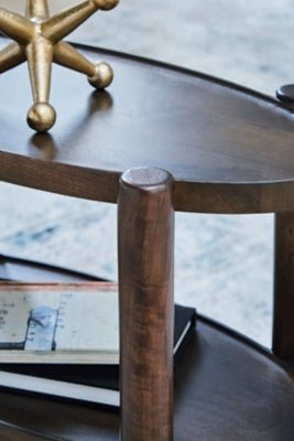 Wiattbury Accent Table - Dark Brown Accent Table modern furniture Contempo Furniture
