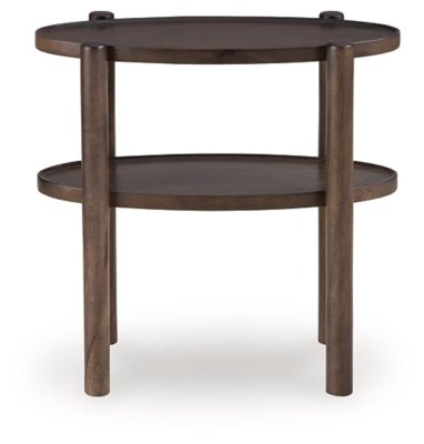 Wiattbury Accent Table - Dark Brown Accent Table modern furniture Contempo Furniture