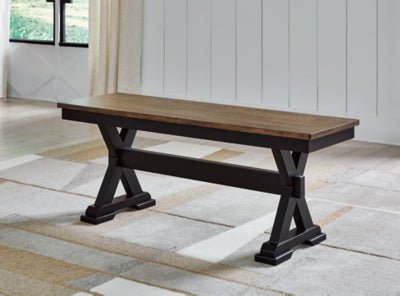 Wildenauer 50" Dining Bench - Dark Brown Dining Bench modern furniture Contempo Furniture