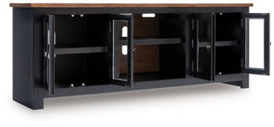 Wildenauer 76" TV Stand - Black TV Stand modern furniture Contempo Furniture