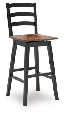 Wildenauer Bar Height Bar Stool - Black Stool Set modern furniture Contempo Furniture