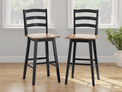 Wildenauer Bar Height Bar Stool - Black Stool Set modern furniture Contempo Furniture