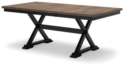 Wildenauer Dining Extension Table - Dark Brown Dining Table with Extensions modern furniture Contempo Furniture
