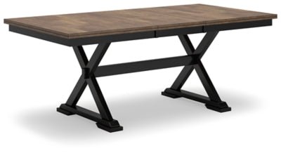 Wildenauer Dining Extension Table - Dark Brown Dining Table with Extensions modern furniture Contempo Furniture