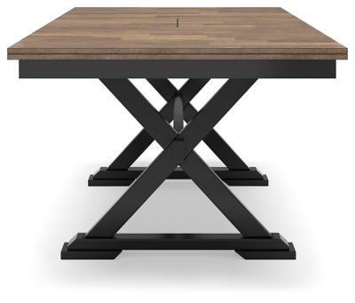 Wildenauer Dining Extension Table - Dark Brown Dining Table with Extensions modern furniture Contempo Furniture