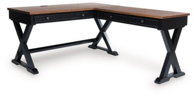 Wildenauer Home Office Desk - Black Corner Desks modern furniture Contempo Furniture