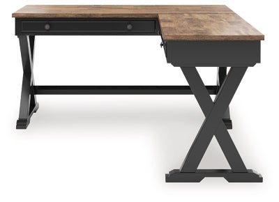 Wildenauer Home Office Desk - Black Corner Desks modern furniture Contempo Furniture
