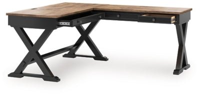 Wildenauer Home Office Desk - Black Corner Desks modern furniture Contempo Furniture