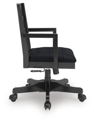 Wildenauer Home Office Desk Chair - Black Swivel Chair modern furniture Contempo Furniture